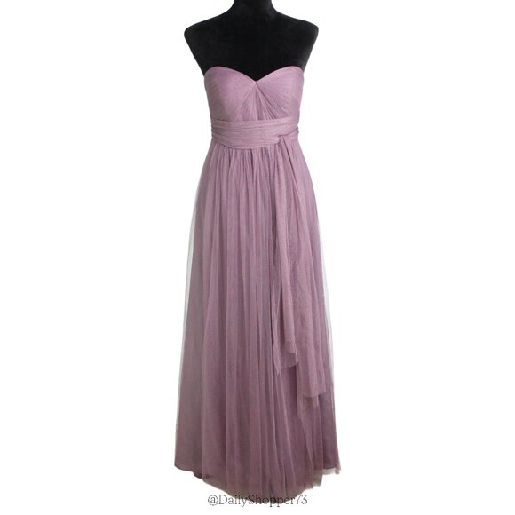 Jenny Yoo Annabelle Convertible Sweetheart A-Line Tulle Dress - Soft Plum Purple - Picture 2 of 7